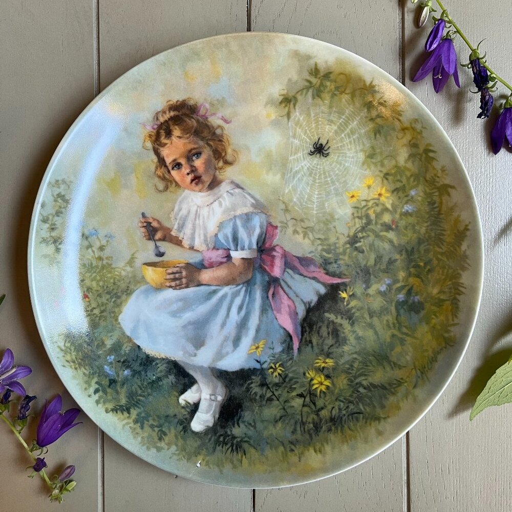 Little Miss Muffet Mother Goose Collector Plate Reco John McClelland 1981